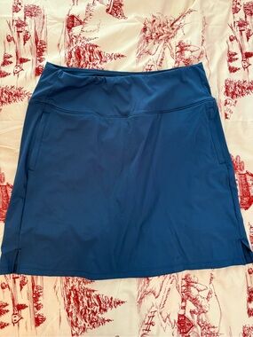 Blue Active Skort with Pockets - Women's Athletic Skirt